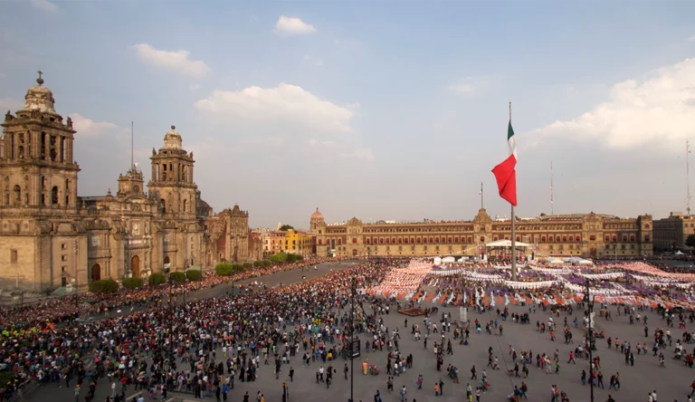 Vista aérea del Zócalo CDMX